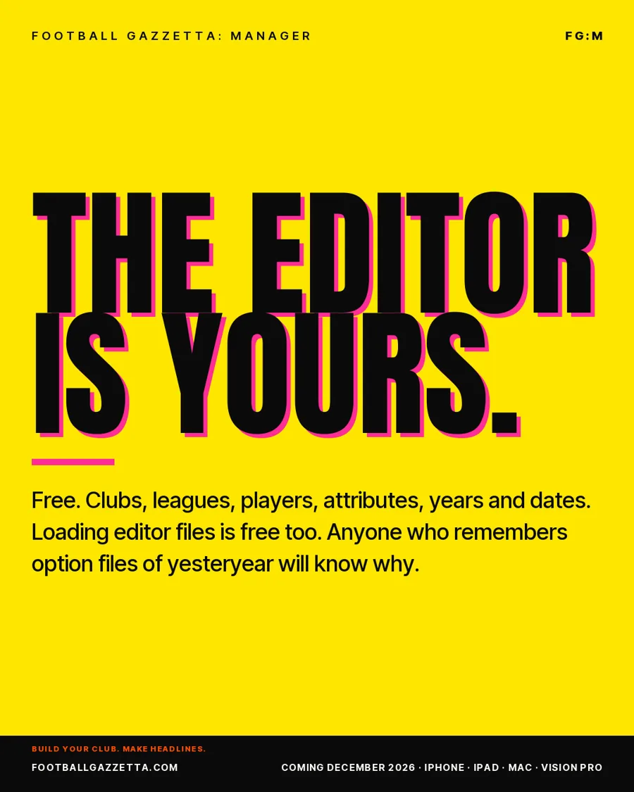 Campaign poster on yellow: The editor is yours. Free.